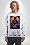 Cobra Kai Erkek Kadın Unisex Dijital Baskılı Beyaz Sweatshirt