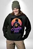 Cobra Kai Erkek Kadın Unisex Dijital Baskılı Siyah Sweatshirt