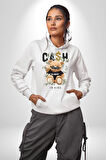 Nakit Dolar Kralı Ayıcık Sokak Stili Erkek Kadın Beyaz Dijital Baskılı Kapüşonlu Sweatshirt Hoodie