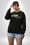 Murat 131 Klasik Araba Retro Tasarım Erkek Kadın Unisex Dijital Baskılı Siyah Sweatshirt