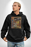 Tom Jerry Çizgi Film Şömine Çizgi Film Erkek Kadın Siyah Dijital Baskılı Kapüşonlu Sweatshirt Hoodie