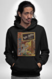 Tom Jerry Çizgi Film Şömine Çizgi Film Erkek Kadın Siyah Dijital Baskılı Kapüşonlu Sweatshirt Hoodie