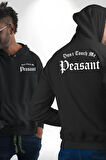 Dokunma Bana Erkek Kadın Siyah Ön Sırt Baskılı Kapüşonlu Sweatshirt Hoodie