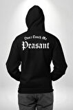 Dokunma Bana Erkek Kadın Siyah Ön Sırt Baskılı Kapüşonlu Sweatshirt Hoodie