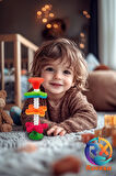 Mini Spinny Eğitici Oyuncak Dönen Eğlenceli Kuleler Motor Becerisi Gelişimi ve Duygusal Zeka Oyunu