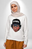 Hip Hop Kültürü Eazy Compton Erkek Kadın Unisex Dijital Baskılı Beyaz Sweatshirt