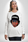 Hip Hop Kültürü Eazy Compton Erkek Kadın Unisex Dijital Baskılı Beyaz Sweatshirt