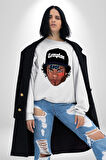Hip Hop Kültürü Eazy Compton Erkek Kadın Unisex Dijital Baskılı Beyaz Sweatshirt