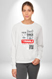 Korsan Aktivist Kırılgan İnsan Kargo Erkek Kadın Unisex Dijital Baskılı Beyaz Sweatshirt