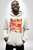 Charmander, Charmeleon ve Charizard Evolution Erkek Kadın Beyaz Dijital Baskılı Kapüşonlu Sweatshirt Hoodie