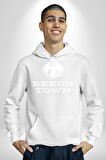 Maroon Eagle School Logolu T-Shirt Tasarımı Erkek Kadın Beyaz Dijital Baskılı Kapüşonlu Sweatshirt Hoodie