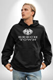 Maroon Eagle School Logolu T-Shirt Tasarımı Erkek Kadın Siyah Dijital Baskılı Kapüşonlu Sweatshirt Hoodie