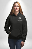 Maroon Eagle School Logolu T-Shirt Tasarımı Erkek Kadın Siyah Ön Sırt Baskılı Kapüşonlu Sweatshirt Hoodie