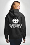 Maroon Eagle School Logolu T-Shirt Tasarımı Erkek Kadın Siyah Ön Sırt Baskılı Kapüşonlu Sweatshirt Hoodie