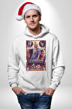 Gladiator Russel Crowe Desenli Erkek Kadın Beyaz Dijital Baskılı Kapüşonlu Sweatshirt Hoodie