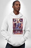 Gladiator Russel Crowe Desenli Erkek Kadın Beyaz Dijital Baskılı Kapüşonlu Sweatshirt Hoodie