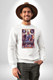 Gladiator Russel Crowe Desenli Erkek Kadın Unisex Dijital Baskılı Beyaz Sweatshirt