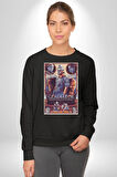 Gladiator Russel Crowe Desenli Erkek Kadın Unisex Dijital Baskılı Siyah Sweatshirt