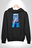 Valorant Jett Fan Art Tişört Tasarımı Erkek Kadın Siyah Dijital Baskılı Kapüşonlu Sweatshirt Hoodie
