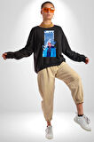 Valorant Jett Fan Art Tişört Tasarımı Erkek Kadın Unisex Dijital Baskılı Siyah Sweatshirt