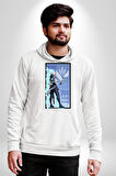 Gamerlara Özel Valorant Jett Tasarım Erkek Kadın Beyaz Dijital Baskılı Kapüşonlu Sweatshirt Hoodie