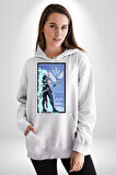 Gamerlara Özel Valorant Jett Tasarım Erkek Kadın Beyaz Dijital Baskılı Kapüşonlu Sweatshirt Hoodie