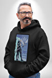 Gamerlara Özel Valorant Jett Tasarım Erkek Kadın Siyah Dijital Baskılı Kapüşonlu Sweatshirt Hoodie