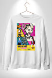 Harley Quinn: Birds of Prey Comic Film Afişi Erkek Kadın Unisex Dijital Baskılı Beyaz Sweatshirt