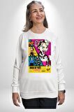 Harley Quinn: Birds of Prey Comic Film Afişi Erkek Kadın Unisex Dijital Baskılı Beyaz Sweatshirt