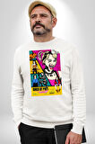 Harley Quinn: Birds of Prey Comic Film Afişi Erkek Kadın Unisex Dijital Baskılı Beyaz Sweatshirt