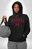 Harverd Üniversitesi Erkek Kadın Siyah Dijital Baskılı Kapüşonlu Sweatshirt Hoodie