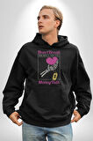 Kalp Kırıklığı Aşkın Ne Kadar?Para Konuşalım? Erkek Kadın Siyah Dijital Baskılı Kapüşonlu Sweatshirt Hoodie