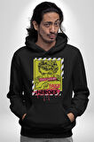 Aşk Meleği Sahte Melek Sus Erkek Kadın Siyah Dijital Baskılı Kapüşonlu Sweatshirt Hoodie