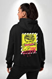 Aşk Meleği Sahte Melek Sus Erkek Kadın Siyah Ön Sırt Baskılı Kapüşonlu Sweatshirt Hoodie