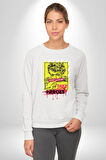 Aşk Meleği Sahte Melek Sus Erkek Kadın Unisex Dijital Baskılı Beyaz Sweatshirt