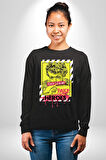 Aşk Meleği Sahte Melek Sus Erkek Kadın Unisex Dijital Baskılı Siyah Sweatshirt