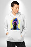 Eriyen Boya Gibi İnsanlık Erkek Kadın Beyaz Dijital Baskılı Kapüşonlu Sweatshirt Hoodie