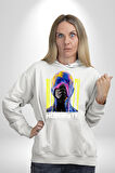 Eriyen Boya Gibi İnsanlık Erkek Kadın Beyaz Dijital Baskılı Kapüşonlu Sweatshirt Hoodie