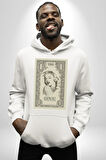 Marilyn Monroe Bir Dolar Erkek Kadın Beyaz Dijital Baskılı Kapüşonlu Sweatshirt Hoodie