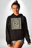 Marilyn Monroe Bir Dolar Erkek Kadın Siyah Dijital Baskılı Kapüşonlu Sweatshirt Hoodie