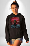 The Weeknd Erkek Kadın Siyah Dijital Baskılı Kapüşonlu Sweatshirt Hoodie