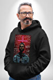The Weeknd Erkek Kadın Siyah Dijital Baskılı Kapüşonlu Sweatshirt Hoodie