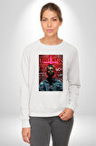 The Weeknd Erkek Kadın Unisex Dijital Baskılı Beyaz Sweatshirt