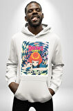 Satranç Kralicesi Dizi The Queen's Gambit Erkek Kadın Beyaz Dijital Baskılı Kapüşonlu Sweatshirt Hoodie