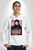 Sherlock Sırrı  Erkek Kadın Beyaz Dijital Baskılı Kapüşonlu Sweatshirt Hoodie