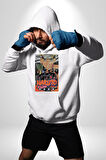 Einstein Retro Dil Çıkarma Devam Ettir Erkek Kadın Beyaz Dijital Baskılı Kapüşonlu Sweatshirt Hoodie