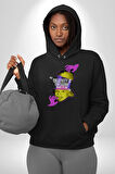 Einstein Retro Dil Çıkarma Devam Ettir Erkek Kadın Siyah Dijital Baskılı Kapüşonlu Sweatshirt Hoodie