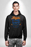 Atletic Los Angeles Erkek Kadın Siyah Dijital Baskılı Kapüşonlu Sweatshirt Hoodie
