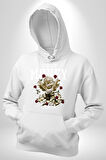 Aşk Meleği Para Kazandım Hayat Tavsiyesi Erkek Kadın Beyaz Dijital Baskılı Kapüşonlu Sweatshirt Hoodie