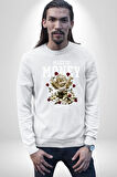 Aşk Meleği Para Kazandım Hayat Tavsiyesi Erkek Kadın Unisex Dijital Baskılı Beyaz Sweatshirt